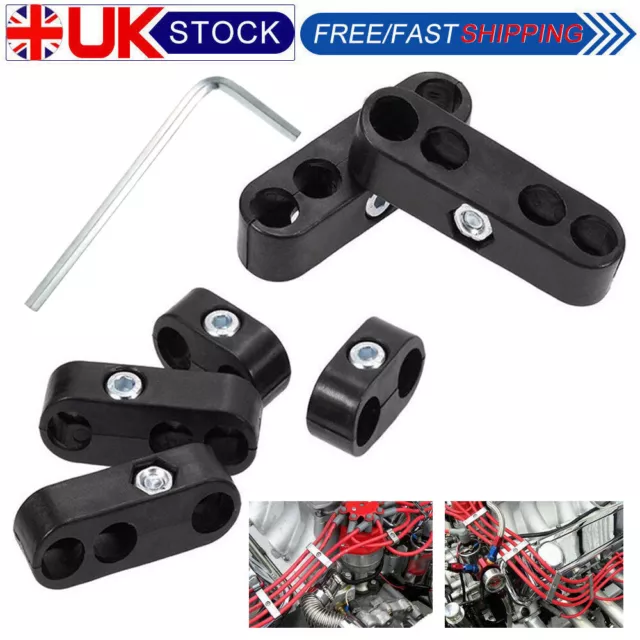 Ignition Lead Clip Separator Kit 7mm 8mm Spark Plug Wires Clamps Holders Spacers