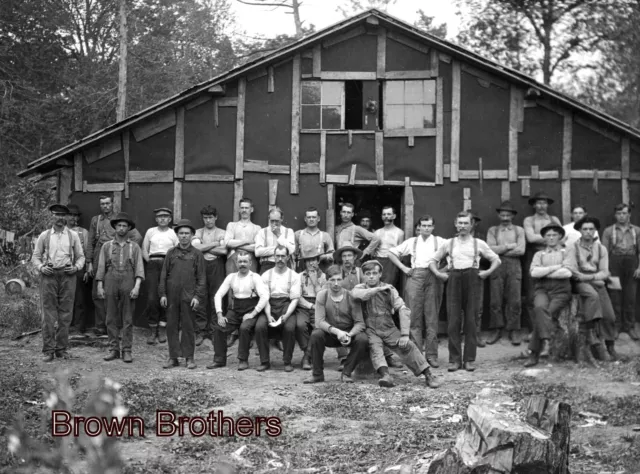 1900s Lumberjacks Snowy Timber Logging Camps Film Photo Negative Lot #12 (16pc)