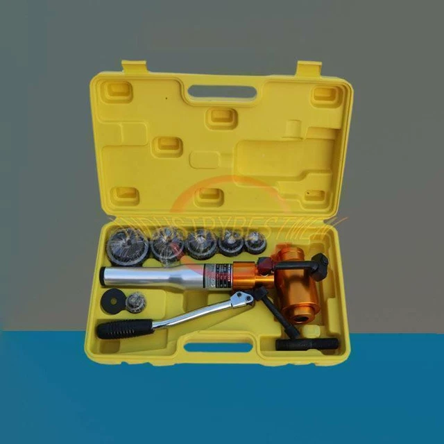 NEW 6 Ton Hydraulic Knockout Punch Driver Kit 6 Dies Hand Pump Hole Tool