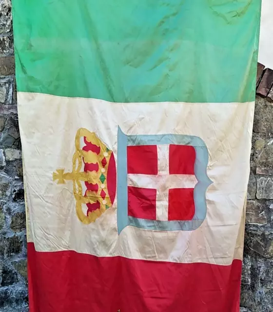Bandiera sabauda regio esercito coronata risorgimento risorgimentale regno seta