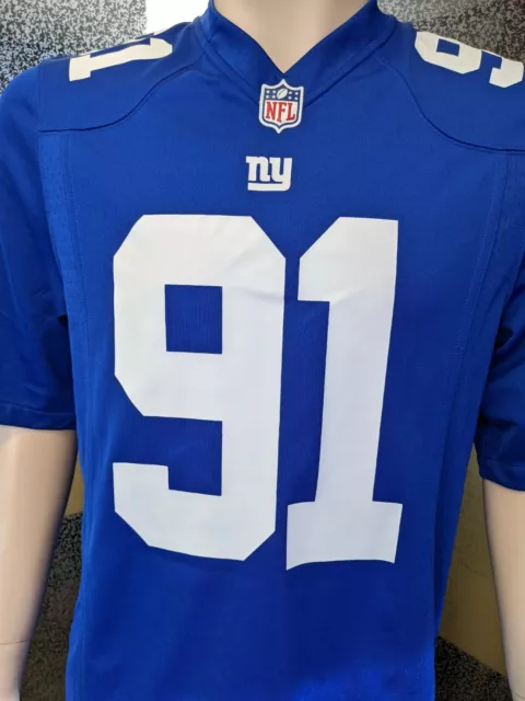 NFL Players Nike On field Justin Tuck New York Giants #91 Jersey Men's Small 2