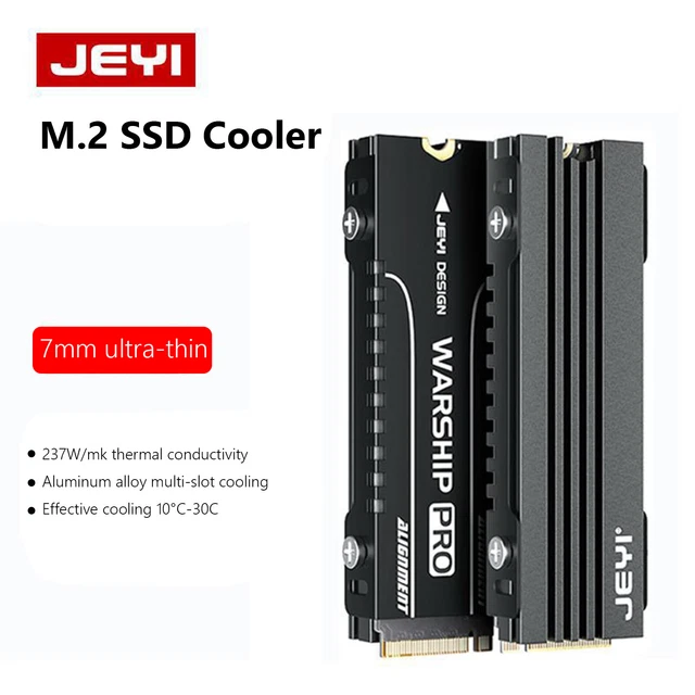 JEYI Heat Sink 7mm Ultra-thin M.2 Radiator Silicone Thermal Pads Support for PS5