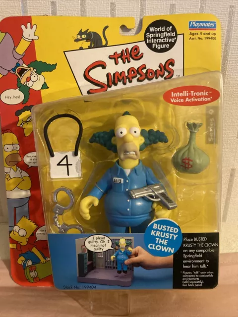 BNIB SIMPSONS World of Springfield BUSTED KRUSTY CLOWN interactive figure NEW