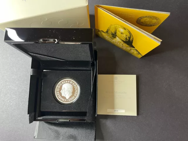 2023 Silver Proof British Monarchs King George II 2oz UK £5 Five Pounds 355 2