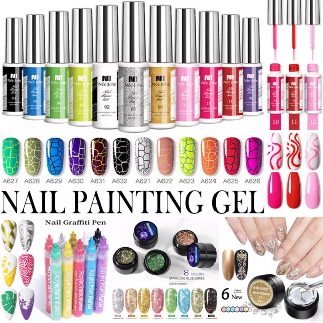 Ongle Art Gel Vernis Doublure Dessin Peinture Disparaît UV DIY Manucure 8ml # .