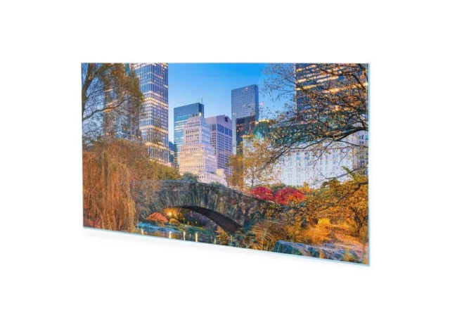 Cuadro mural de cristal acrílico plexiglás Central Park en otoño 125x50 cm