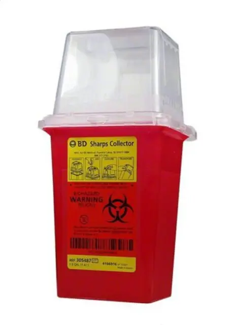 B-d Dual Access Sharps Containers 1.5 Quart Red - Model 305487 - Each