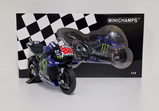 Miniature Maisto moto GP Yamaha factory racing Fabio Quartararo 2022  1/18eme - Accessoire & Stand sur La Bécanerie