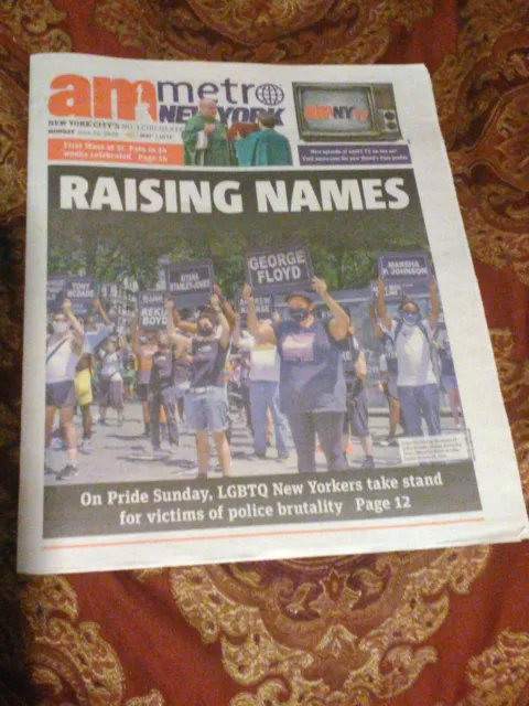 NYC Gay Pride LGBTQ Queer Liberation March Take A Stand 2020 Newspaper New York