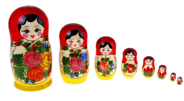 Poupée Russe 10 pièces - Matriochka Semenovo