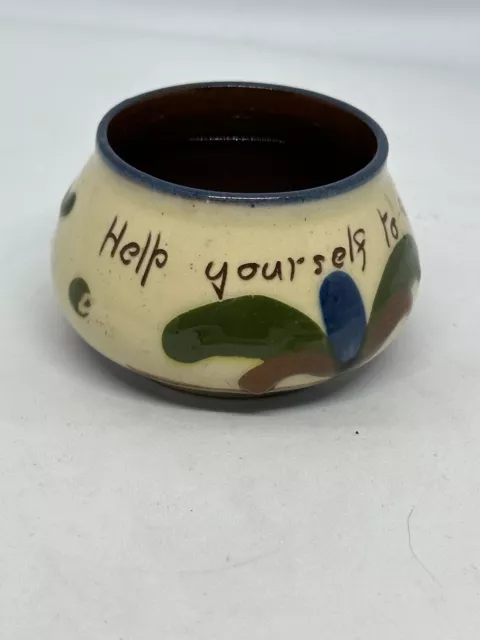 Vintage Watcombe Pottery Torquay Pottery Motto Ware Scandy Small Sugar Bowl Pot