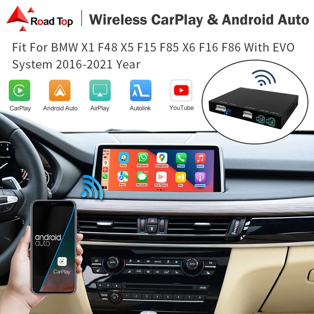 Road Top Wireless Apple CarPlay & Android Auto Retrofit Kit For BMW NBT Systems (3 Series, 5 Series, X3 F25, X1 F48, 328i)