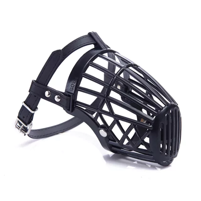 1X adjustable basket mouth muzzle cover for dog training bark bite chew In EH SZ 3