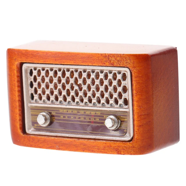Odoria Accessoires de maison de poupée radio miniature à l'échelle 1/12