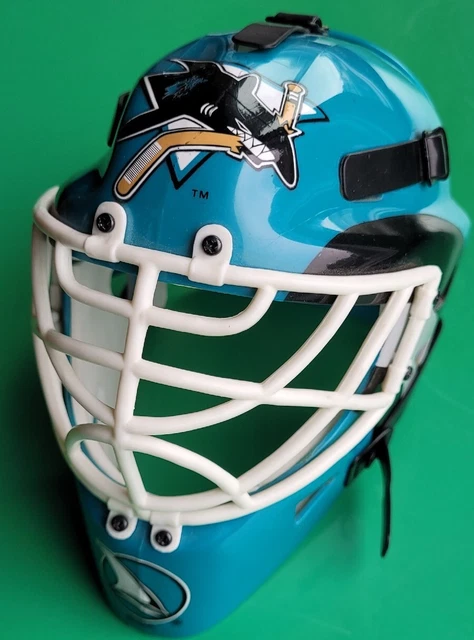 RIDDELL NHL SAN JOSE SHARKS MINI GOALIE MASK. Pre Owned