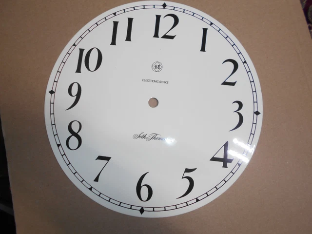 Seth Thomas- Grande Quadrante In Smalto Per Orologio Da Parete-