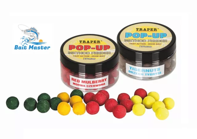 Traper Method Feeder 10mm Pop-Up Boilies Hakenpellets  30g  Angelfutter Köder