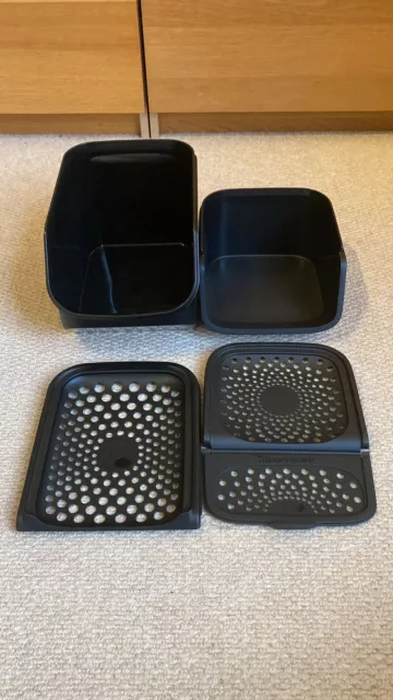 Tupperware Onion And Garlic Keeper Combo Smart Container Bins Black Stack 2