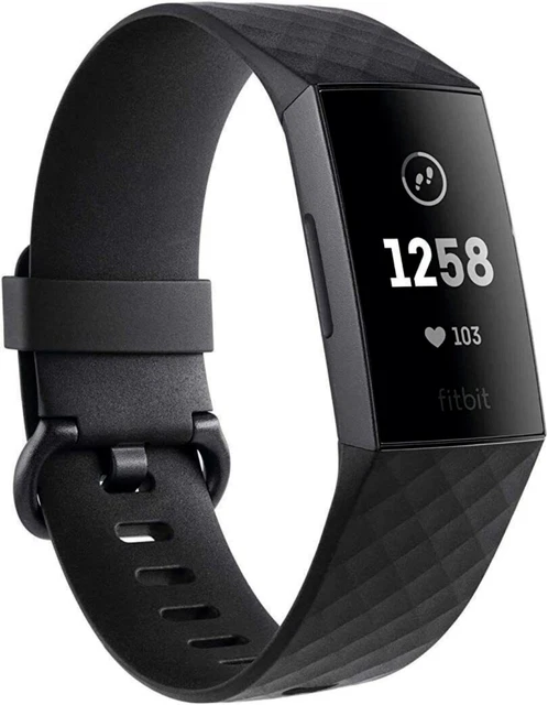 Fitbit Charge 3 NEW Fitness Activity Tracker Heart Rate Monitor S & L Black/Blue Fitbit Charge 3 NEW Fitness Activity Tracker Heart Rate Monitor S & L Black/Blue