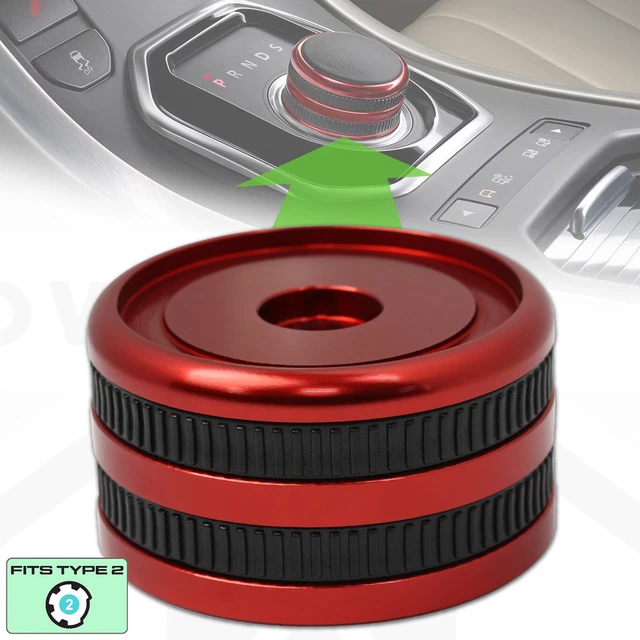 GENUINE RED ROTARY gear shift selector knob Jaguar XF T4N7534 Anodised