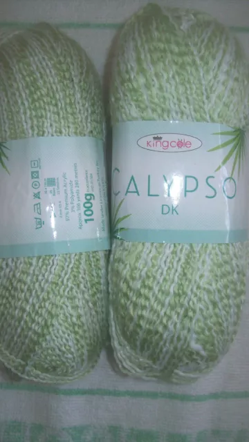 6 x 100g King Cole Calypso Double Knit Wool/Yarn For Knitting And Crochet