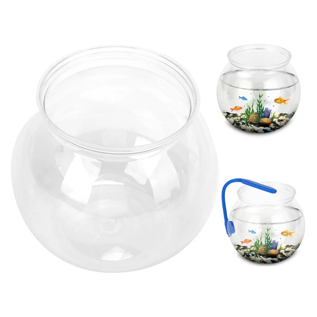 Mini Fish Tank Transparent Plastic Impact Resistant Plastic Gallon Fish Bowl Ejj