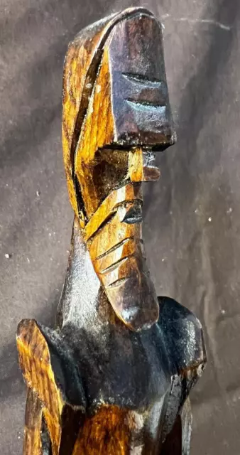 Old Vintage Carved Wood Wooden Statue Don Quixote Knight Sculpture Art Spanish
