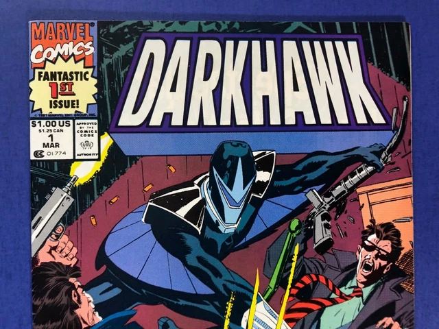 DARKHAWK # 1 (1991, Vol 1, Marvel) NEWSSTAND 1st Full App/ORIGIN Darkhawk VF/NM 3