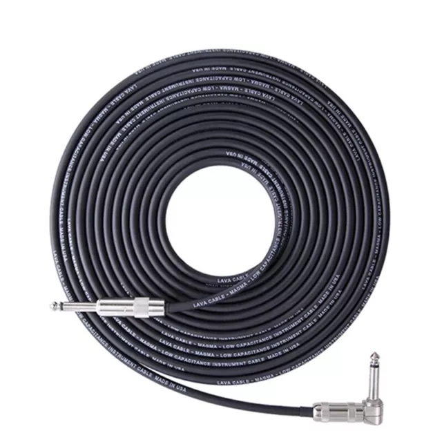 Lava Cable Magma Instrument Guitar/Bass Cable 1/4" Straight to Right Angle 20 ft