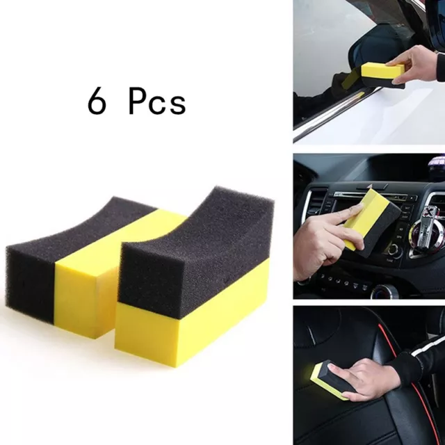 6 pz cuscinetti applicatore contorno pneumatici lucidi colore lucida cera lucidante Sp*TM