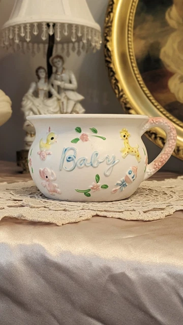 Taza/plantadora de cerámica vintage Napcoware/Japón