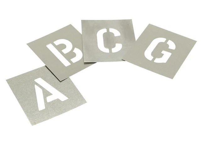 Stencils - Set of Zinc Stencils - Letters 2.1/2in