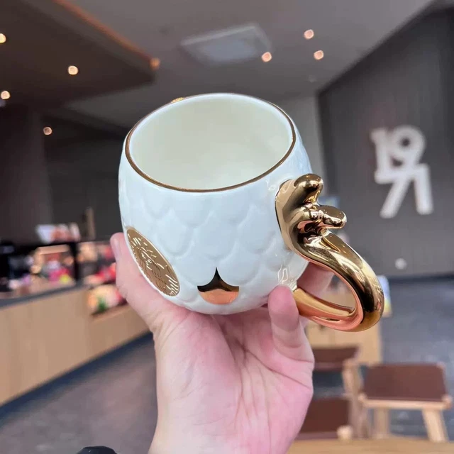 NEW STARBUCKS 2024 China Dragon Year Zodiac Platinum Mugs 430ml Coffee