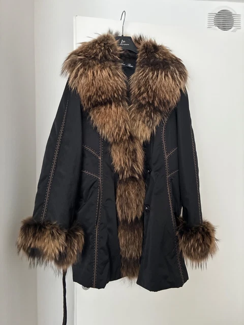 Manteau Fourrure Imitation J.Ph. Riuquier T38-40 - Super Ample Et Chaud Pour L'hiver