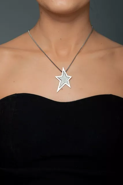 Collier Chaîne Pendentif Femme THIERRY MUGLER Plaqué Argent 129,00 € NEUF