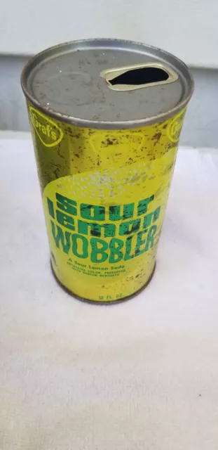 Sour Lemon Wobbler Juice Tab Straight Steel  Soda Can Cans Empty Up