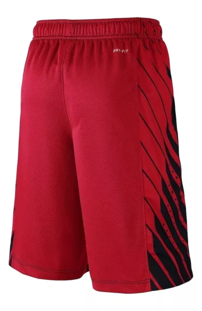 NIKE Elite Power Up Basketball Shorts Red & Black 823901 Youth / Boys Size Large 2
