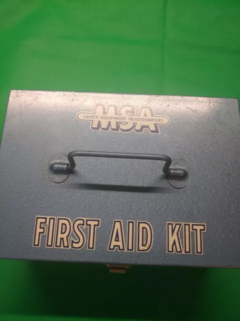VTG Mine Safety Appliances MSA 9 Unit First Aid Kit Pittsburgh W/ Contents