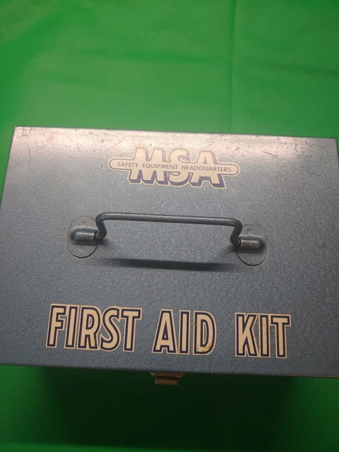 VTG Mine Safety Appliances MSA 9 Unit First Aid Kit Pittsburgh W/ Contents