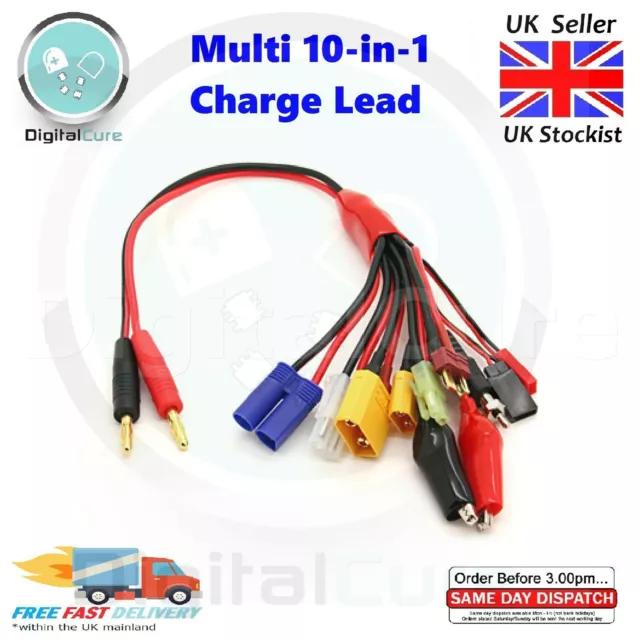 RC Charger Lead Multi Lipo Battery Plug Charging Cable XT60 JST DEANS TAMIYA B6