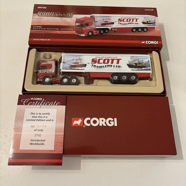 CORGI ROADSCENE 1 76 CC18102 Scania R Series Topline Fridge Scott Trawlers Boxed 18.99 PicClick UK