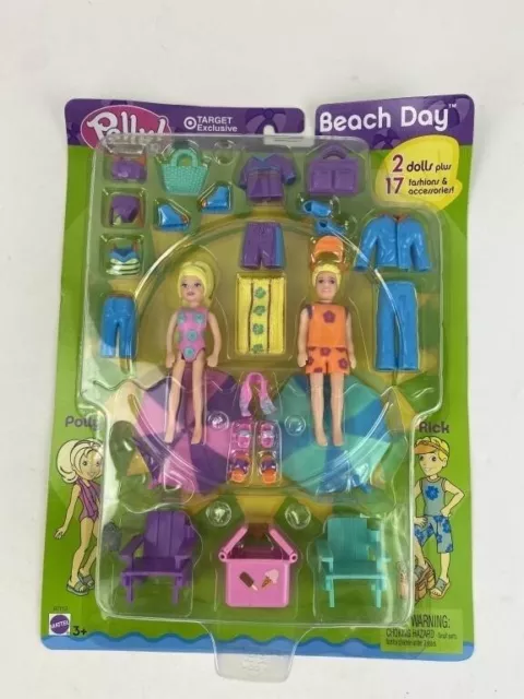 RARE Brand New in Box Polly Pocket Beach Day Set from 2003 w/ Polly & Rick