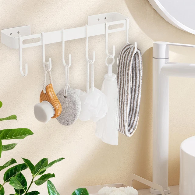 Porte-ustensiles Mural En Bois Blanc – MyGift, Rangement Cuisine Design