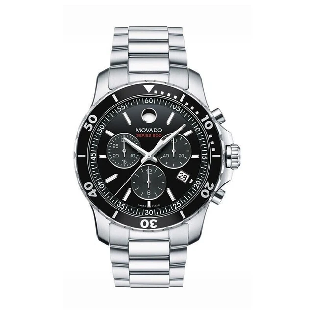 Orologio Movado Series 800 Da Uomo Cronografo Svizzero Da Bracciale Acciaio 42mm 2600142