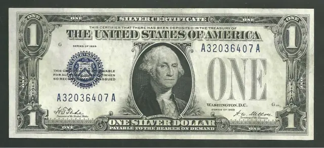 United States 1 Dollar 1928 Silver Certificate FR# 1600 Funnyback US Paper Money