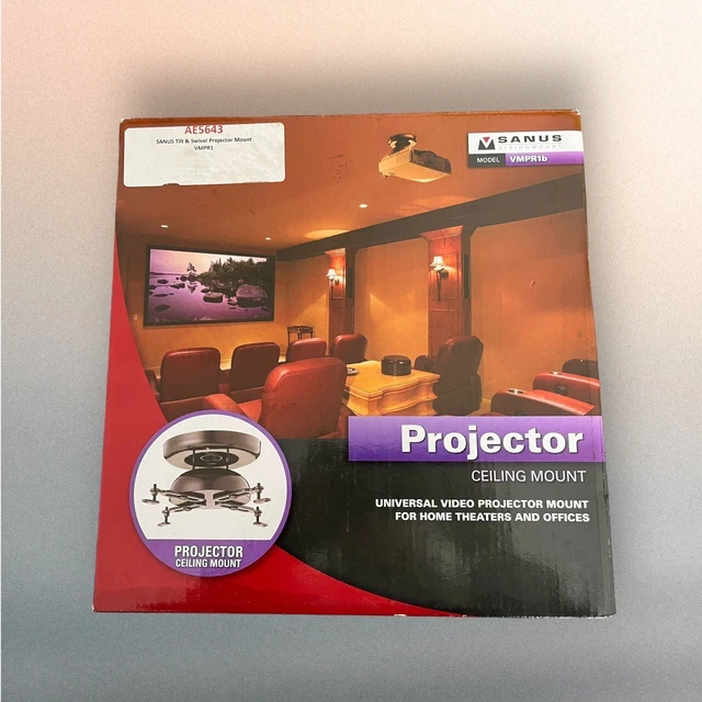 Projector Tilt & Swivel Ceiling Mount VMPR1b - SANUS Universal Up to 50lbs