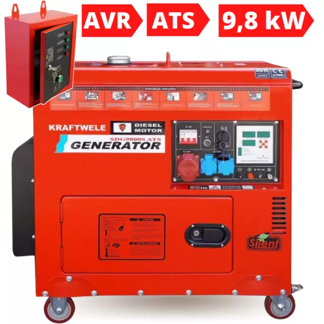 Producteur D'Électricité Diesel Générateur Groupe Électrogène 400V E-Start + Ats