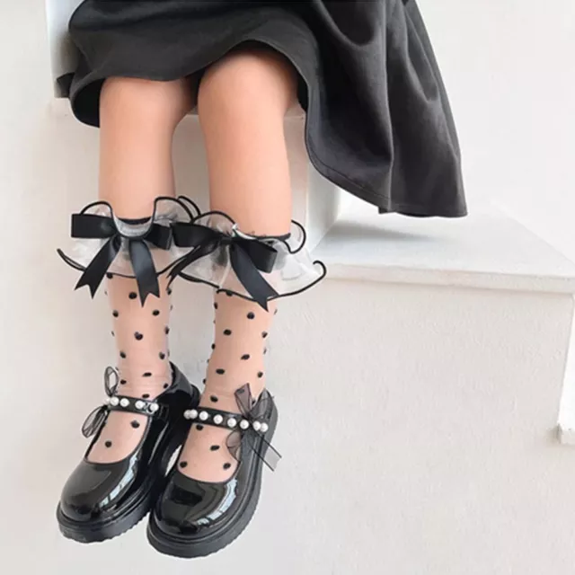 Out Lolita Girls Long Socks Korean Style Stockings Kids Hosiery Knee High Socks
