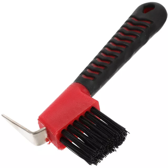 Comfortable Rubber Grip Hoof Pick Brush Horse Horseshoe Supplies