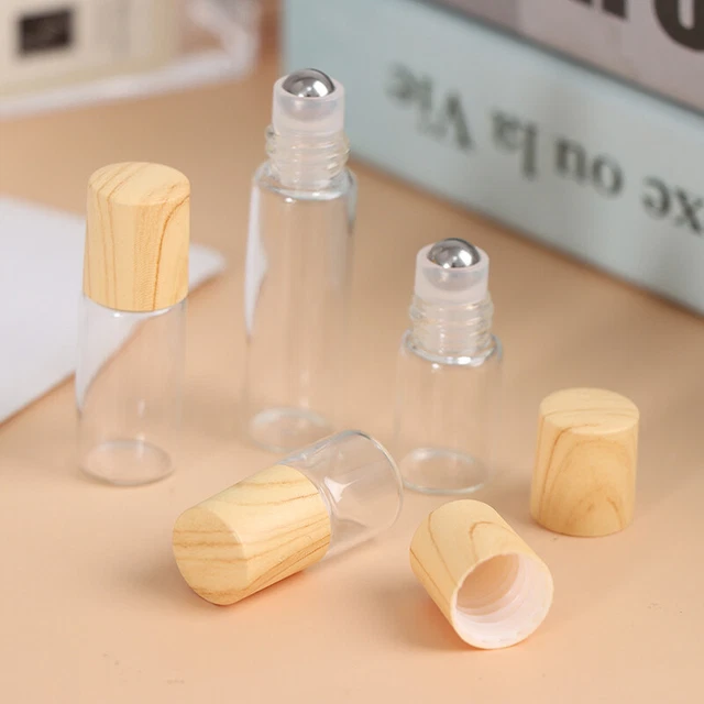 1/2/3/5 ml Roll On Bottle Refillable Empty Glass Essential Oils Perfume Vi_tu